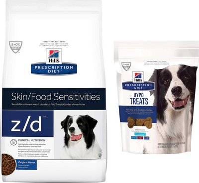 Hill's Prescription Diet z/d Original Skin/Food Sensitivities Dry Food + Hypo-Treats Dog Treats, slide 1 of 1