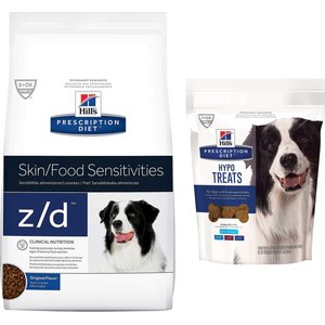 Hill's Prescription Diet z/d Original Skin/Food Sensitivities Dry Food + Hypo-Treats Dog Treats