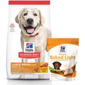 Hill's Science Diet Adult Large Breed Light With Chicken Meal & Barley Dry Food + Hill's Natural Baked Light Biscuits with Real Chicken Dog Treats, Medium
