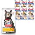 Hill's Science Diet Adult Urinary Hairball Control Dry Food + Inaba Churu Grain-Free Tuna Puree Lickable Cat Treat