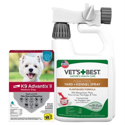 K9 Advantix II Flea & Tick Spot Treatment, 11-20 lbs + Vet's Best Flea + Tick Yard & Kennel Spray for Dogs, slide 1 of 1