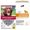 K9 Advantix II Flea & Tick Spot Treatment, over 55-lbs + Elanco Tapeworm Dog De-Wormer