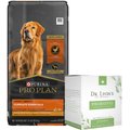 Purina Pro Plan Adult Shredded Blend Chicken & Rice Formula Dry Food + Dr. Lyon's Probiotic Daily Digestive Health Support Dog Supplement