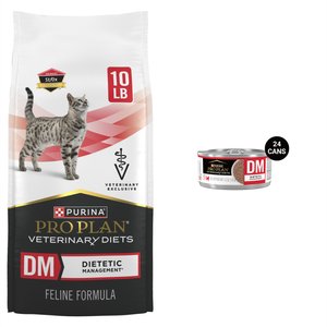 Purina Pro Plan Veterinary Diets DM Dietetic Management Formula Dry + Canned Cat Food