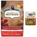 Rachael Ray Nutrish Natural Beef, Pea, & Brown Rice Recipe Dry Food + Soup Bones Chicken & Veggies Flavor Dog Treats