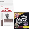 Royal Canin Veterinary Diet Gastrointestinal Fiber Response Dry Food + Arm & Hammer Litter Clump & Seal Multi-Cat Scented Clumping Clay Cat Litter