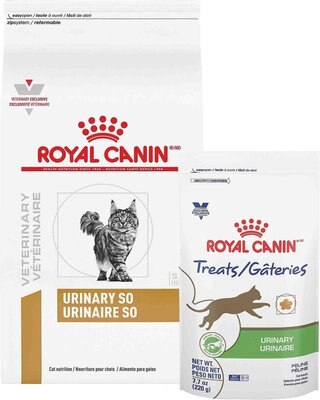 Royal Canin Veterinary Diet Urinary SO Dry Cat Food +  Treats, slide 1 of 1
