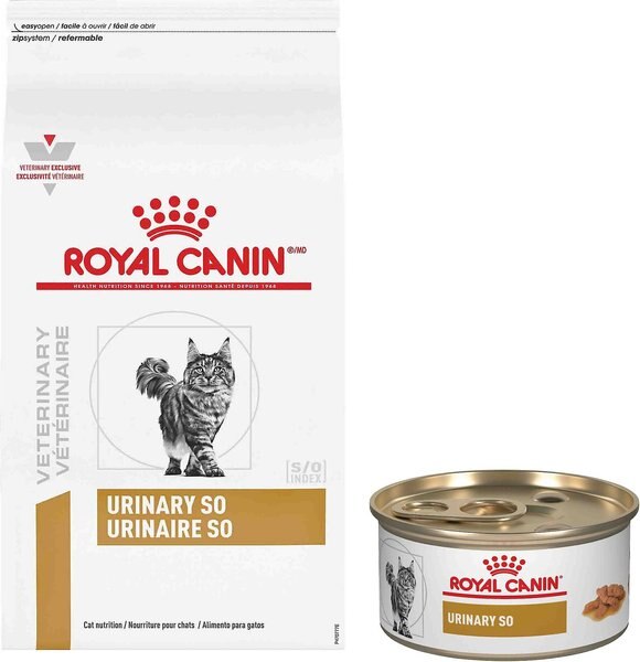 Royal Canin Veterinary Diet Urinary SO Dry Food + Morsels in Gravy Canned Cat Food slide 1 of 4