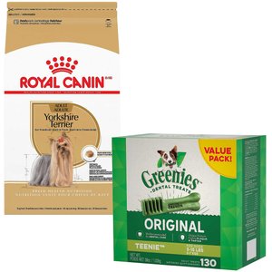 Royal Canin Yorkshire Terrier Adult Dry Food + Greenies Teenie Dental Dog Treats