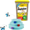 Temptations Tasty Chicken Flavor Treats + Frisco Cat Tracks Butterfly Cat Toy