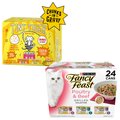 Tiny Tiger Chunks in Gravy Beef & Poultry Recipes Grain-Free Canned Food + Fancy Feast Grilled Poultry & Beef Feast Canned Cat Food