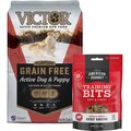 VICTOR Purpose Active Dog & Puppy Formula Grain-Free Dry Food + American Journey Beef Recipe Grain-Free Soft & Chewy Training Bits Dog Treats