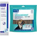Virbac C.E.T. Enzymatic Poultry Flavor Toothpaste + C.E.T. VeggieDent Fr3sh Tartar Control Dog Chews