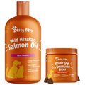 Zesty Paws Aller-Immune Bites Lamb Flavor Immune System Soft Chews + Pure Salmon Oil Skin & Coat Support Dog & Cat Supplement