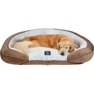Serta Oval Couch Cat & Dog Bed, Taupe, X-Large