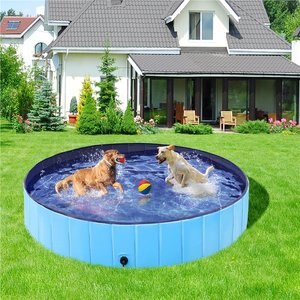 Yaheetech Foldable PVC Dog & Cat Swimming Pool, Blue, XX-Large