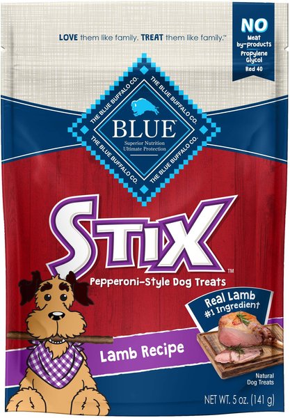 Blue Buffalo Blue Stix Lamb Recipe Pepperoni-Style Dog Treats, 5-oz bag slide 1 of 6