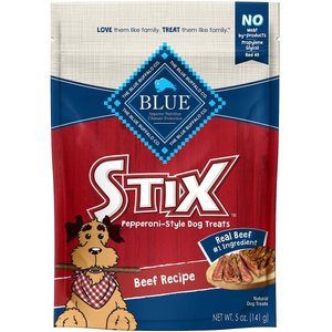 Blue Buffalo Blue Stix Beef Recipe Pepperoni-Style Dog Treats, 5-oz bag