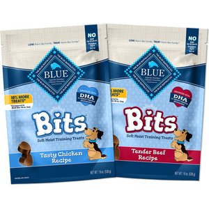 Blue Buffalo Blue Bits Tender Beef & Tasty Chicken Recipe Training Dog Treats, 19-oz bag, 2 count