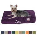 Majestic Pet Shredded Memory Foam Villa Personalized Pillow Cat & Dog Bed w/ Removable Cover, Aubergine, Small
