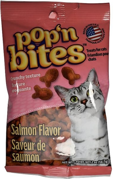 Pop'n Bites Salmon Flavor Cat Treats, 2-oz bag, bundle of 2 slide 1 of 2