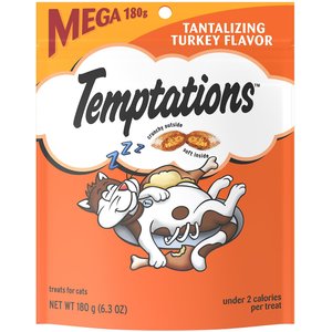 Temptations Tantalizing Turkey Flavor Cat Treats, 6.3-oz bag, bundle of 2