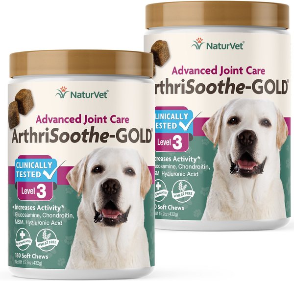 NaturVet Advanced Care ArthriSoothe-GOLD Soft Chews Joint Supplement for Cats & Dogs, 360 count slide 1 of 6