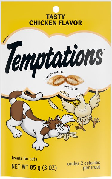 Temptations Tasty Chicken Flavor Cat Treats, 3-oz bag, bundle of 6 slide 1 of 9