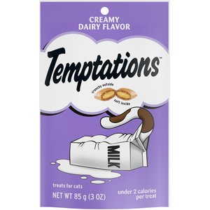 Temptations Creamy Dairy Flavor Cat Treats, 3-oz bag, bundle of 4