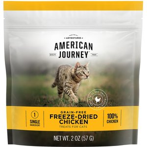 American Journey 100% Chicken Freeze-Dried Grain-Free Cat Treats, 2-oz bag, bundle of 2