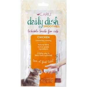 Caru Daily Dish Smoothies Chicken Flavored Lickable Cat Treats, 8 count