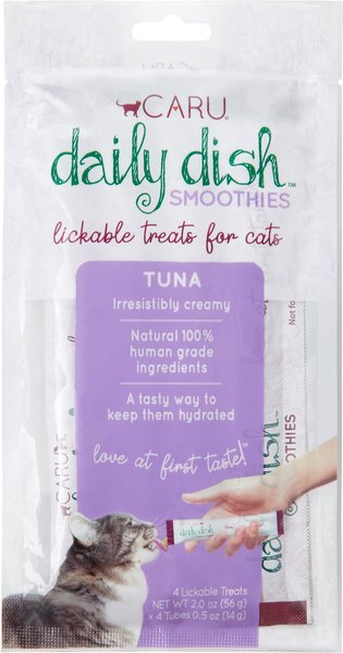 Caru Daily Dish Smoothies Tuna Flavored Lickable Cat Treats, 8 count slide 1 of 5