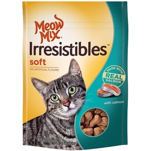 Meow Mix Irresistibles Soft Salmon Cat Treats, 3-oz bag, bundle of 2