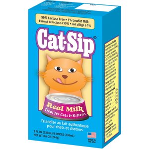 PetAg CatSip Liquid Milk Supplement for Cats, 8-oz carton, bundle of 4