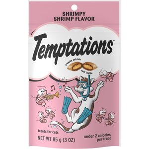 Temptations Shrimpy Shrimp Flavor Cat Treats, 3-oz bag, bundle of 4