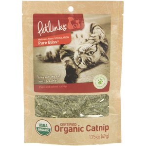 Petlinks Pure Bliss Organic Catnip, 0.5-oz bag, bundle of 6