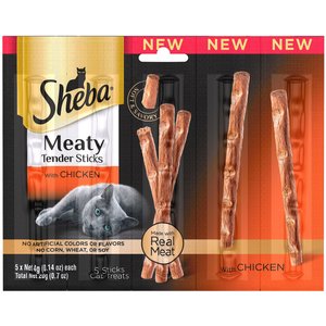Sheba Meaty Tender Sticks Chicken Cat Treats, 10 count