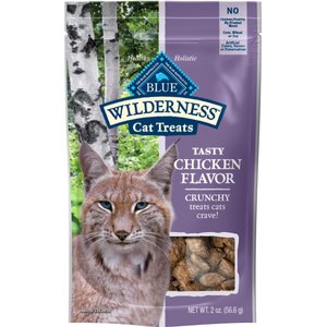 Blue Buffalo Wilderness Chicken Formula Crunchy Grain-Free Cat Treats, 2-oz bag, bundle of 2