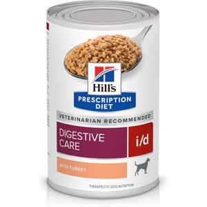 Hill's Prescription Diet i/d Digestive Care with Turkey Wet Dog Food, 13-oz, case of 12, bundle of 2