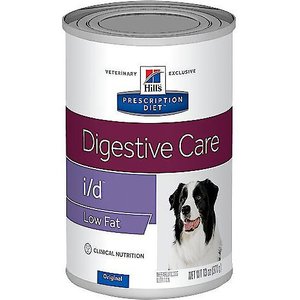 Hill’s Prescription Diet i/d Digestive Care Low Fat Original Flavor Pate Canned Dog Food, 13-oz, case of 12