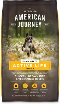 American Journey Active Life Formula Small Breed Chicken, Brown Rice & Vegetables Recipe Adult Dry Dog Food, 14-lb bag, slide 1 of 1