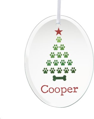 Frisco Christmas Tree Glass Personalized Ornament, slide 1 of 1