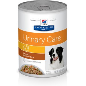 Hill's Prescription Diet c/d Multicare Urinary Care Chicken & Vegetable Stew Flavor Wet Dog Food, 12.5-oz, case of 12, bundle of 2