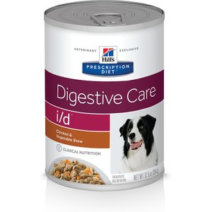 Hill's Prescription Diet i/d Digestive Care Chicken & Vegetable Stew Wet Dog Food, 12.5-oz, case of  24