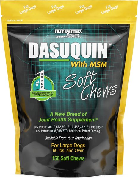 Nutramax Dasuquin with MSM Soft Chews Joint Supplement for Large Dogs, 150 count, bundle of 2 slide 1 of 7