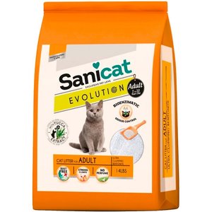Sanicat Evolution Adult Unscented Clumping Clay Cat Litter, 14-lb box, bundle of 2
