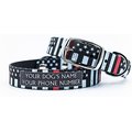 C4 Stripe Flag Waterproof Hypoallergenic Personalized Dog Collar, Large