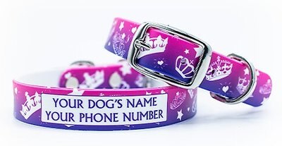 C4 Bling Crowns Waterproof Hypoallergenic Personalized Dog Collar, slide 1 of 1