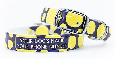 C4 Tennis Balls Waterproof Hypoallergenic Personalized Dog Collar, slide 1 of 1