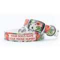 C4 Pretty Poinsettia Waterproof Hypoallergenic Personalized Dog Collar, Large